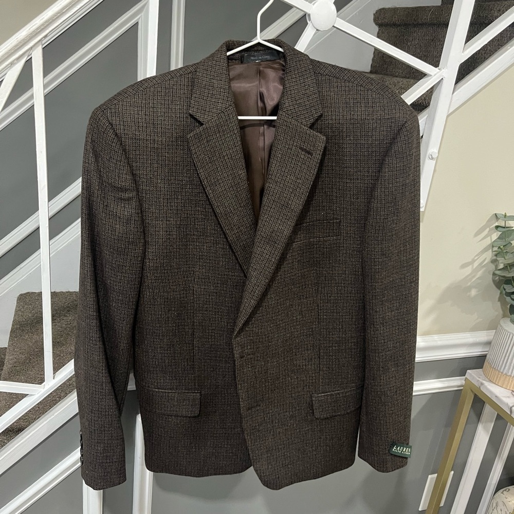 Ralph Lauren Dark Brown Checkered Blazer